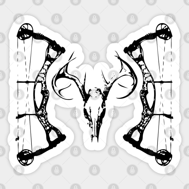 DeerSkull & Compound Bow Sticker by GrumpyDog